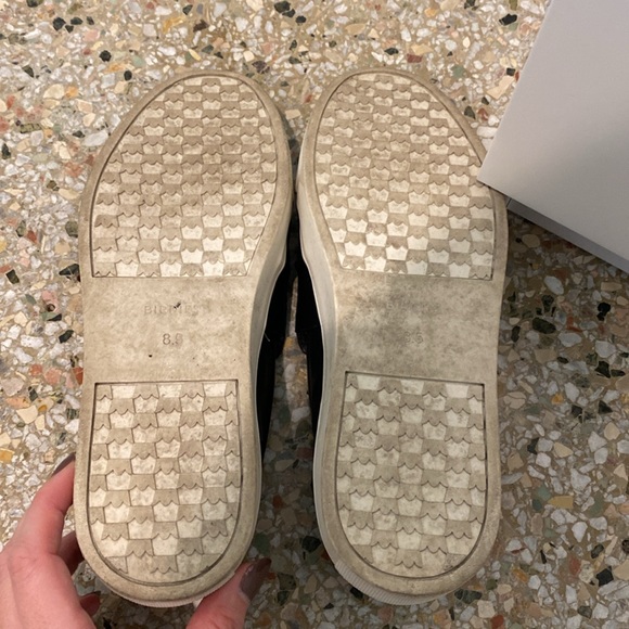 Birdies Swift Sneakers Shoes Black Leather Slip On 8.5 - Picture 5 of 5